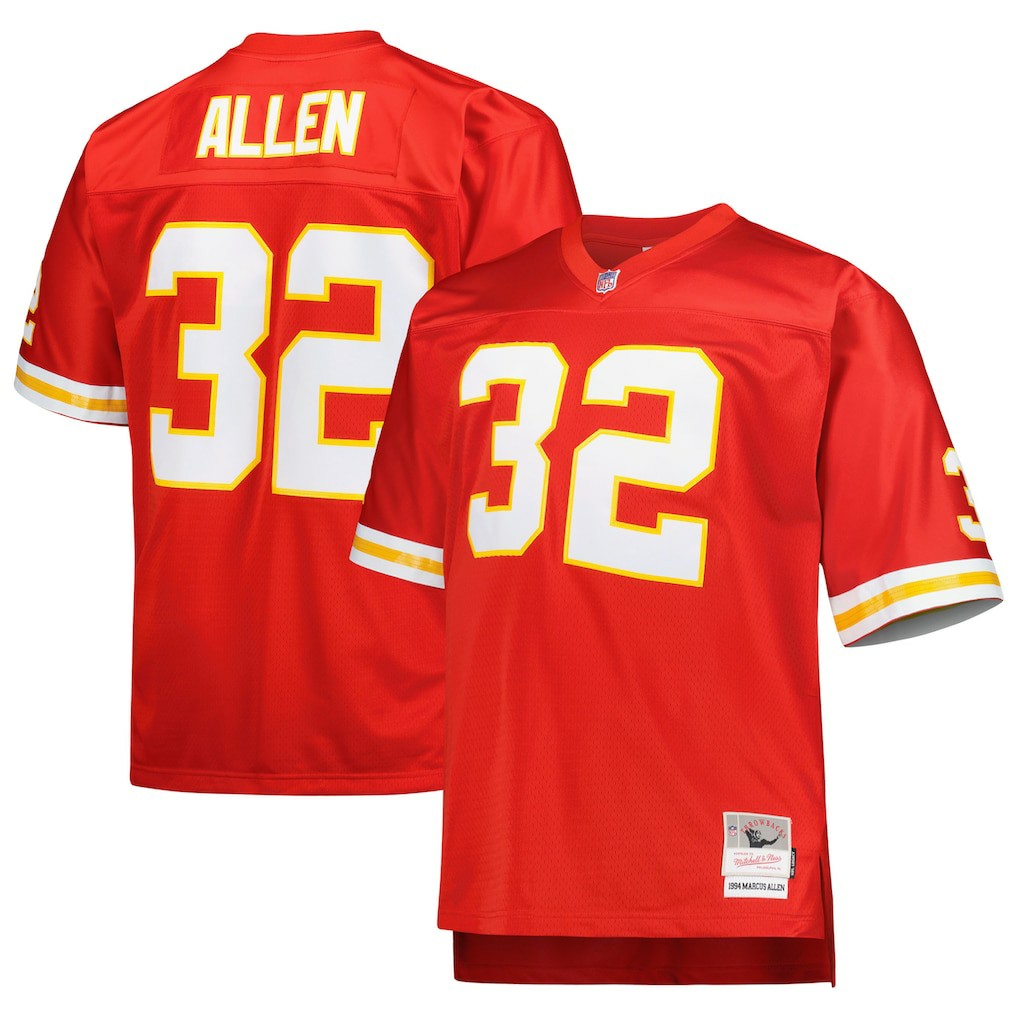 Marcus Allen Kansas City Chiefs Big & Tall 1994 Retired Player Replica Jersey - Red - Mitchell & Ness