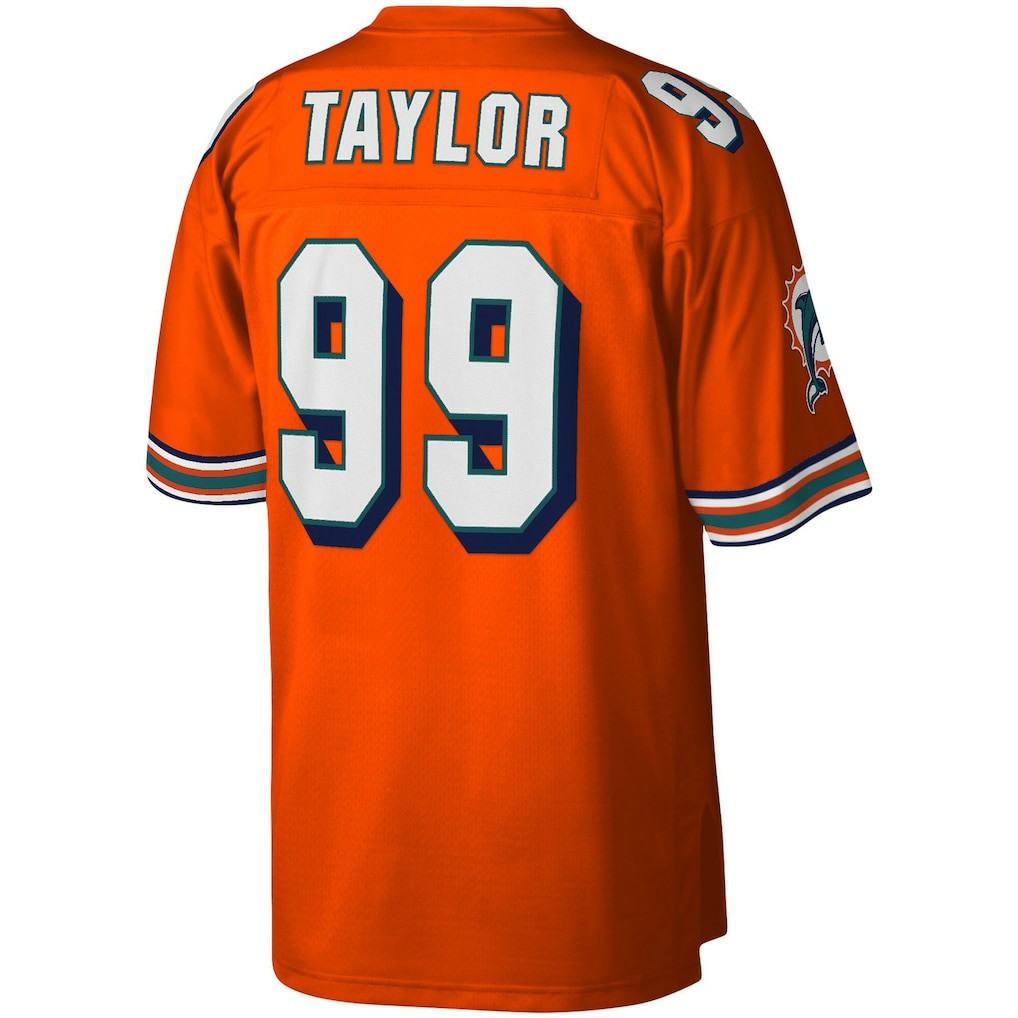 Jason Taylor Miami Dolphins Big & Tall 2004 Retired Player Replica Jersey - Orange - Mitchell & Ness