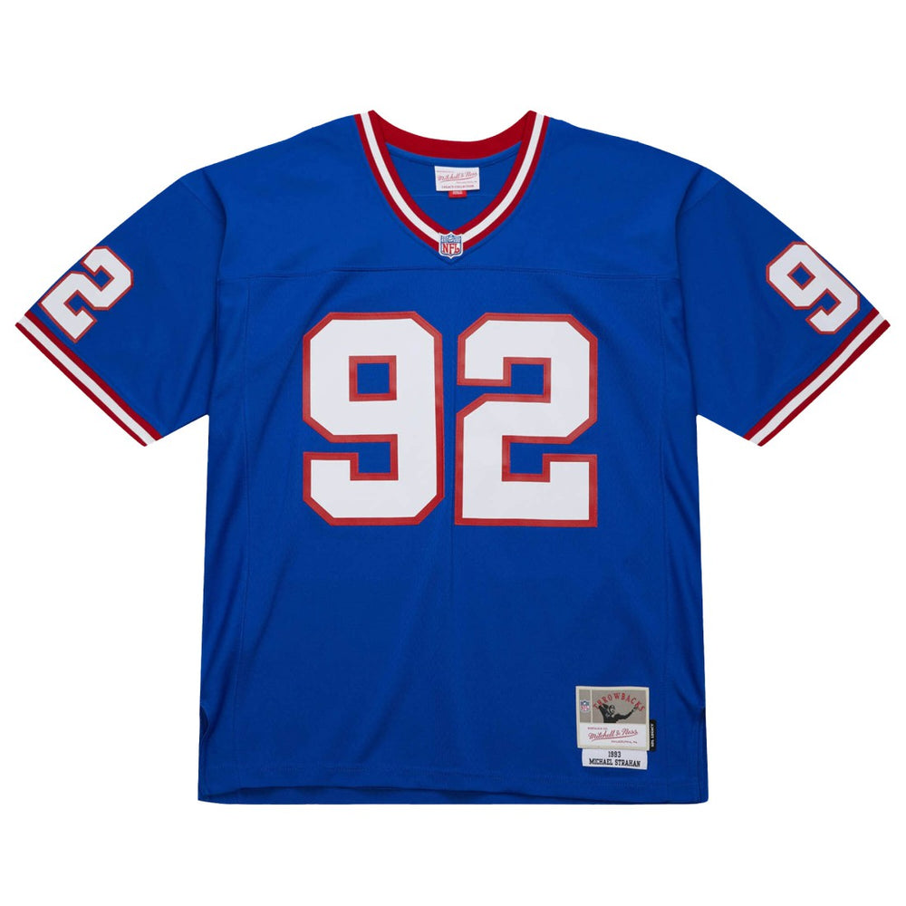 Michael Strahan New York Giants Big & Tall 1993 Retired Player Replica Jersey - Royal - Mitchell & Ness