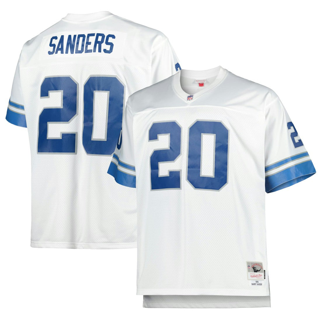 Barry Sanders Detroit Lions Big & Tall 1996 Retired Player Replica Jersey - White - Mitchell & Ness
