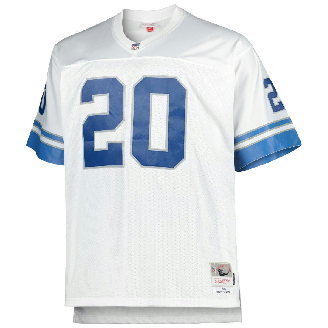 Barry Sanders Detroit Lions Big & Tall 1996 Retired Player Replica Jersey - White - Mitchell & Ness