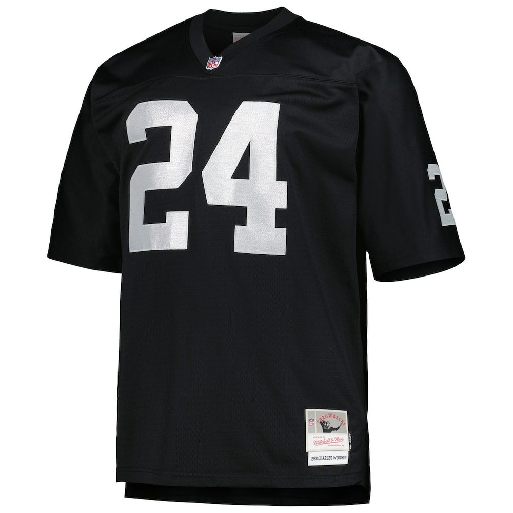 Charles Woodson Las Vegas Raiders Big & Tall 1998 Retired Player Replica Jersey - Black - Mitchell & Ness