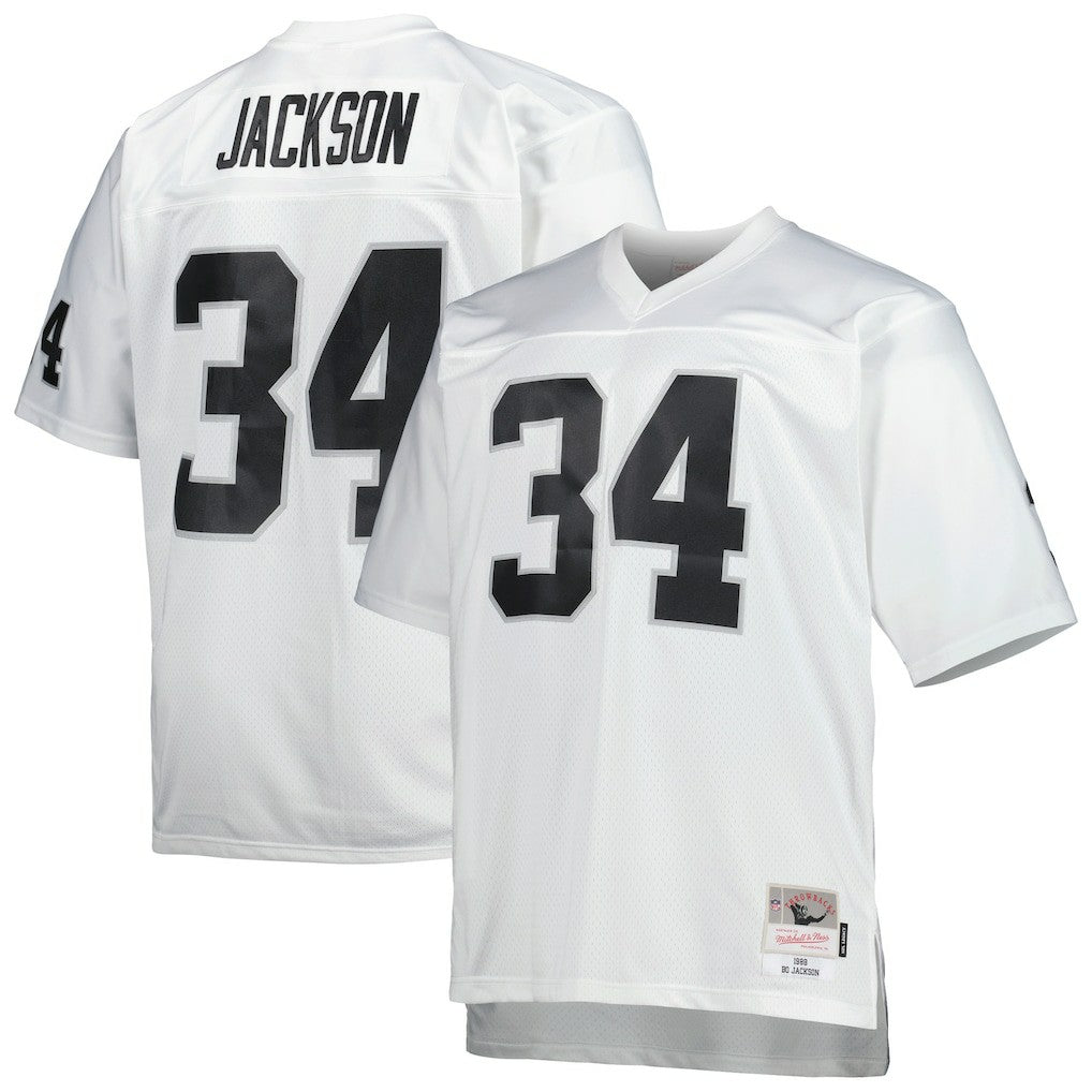 Bo Jackson Las Vegas Raiders Big & Tall 1988 Retired Player Replica Jersey - White - Mitchell & Ness