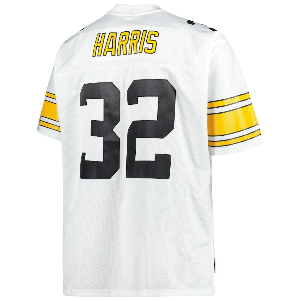 Franco Harris Pittsburgh Steelers Big & Tall 1976 Retired Player Replica Jersey - White - Mitchell & Ness