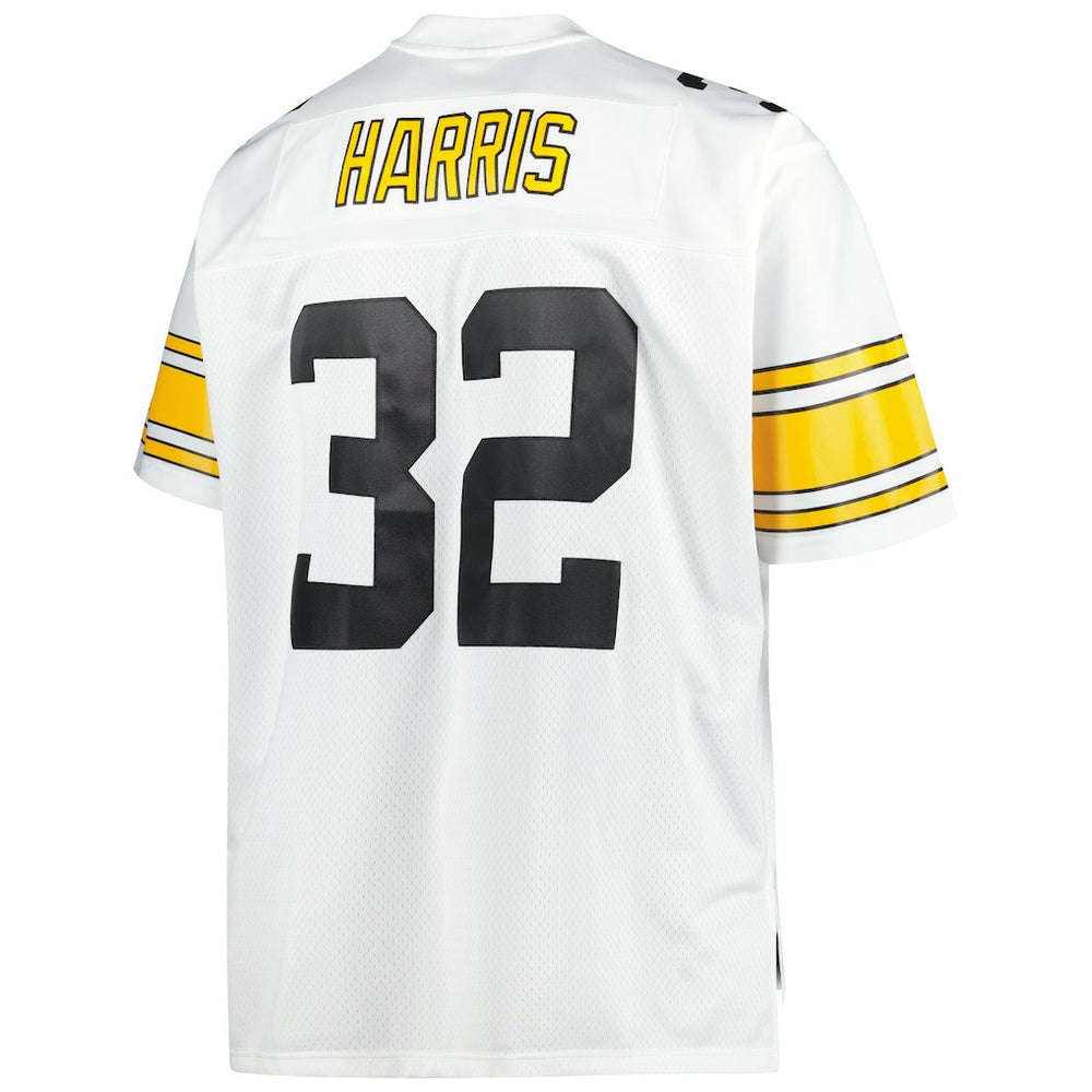 Franco Harris Pittsburgh Steelers Big & Tall 1976 Retired Player Replica Jersey - White - Mitchell & Ness