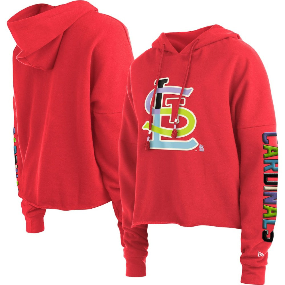 St. Louis Cardinals New Era Women's Fashion High Hip Pullover Hoodie for sale