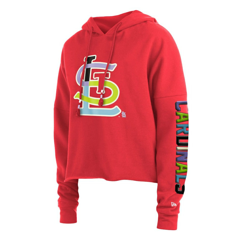 St. Louis Cardinals New Era Women's Fashion High Hip Pullover Hoodie for sale