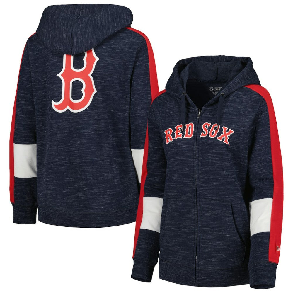 Boston Red Sox New Era Women's Colorblock Full-Zip Hoodie Discount