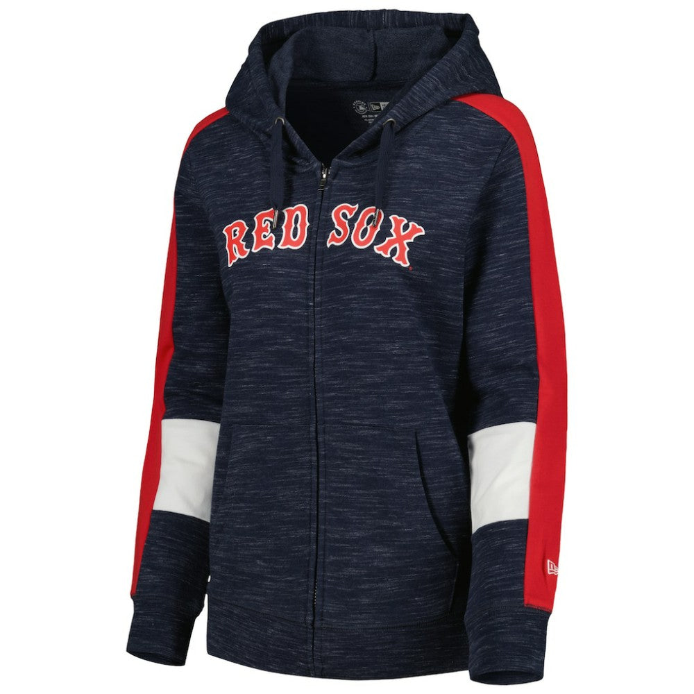 Boston Red Sox New Era Women's Colorblock Full-Zip Hoodie Discount