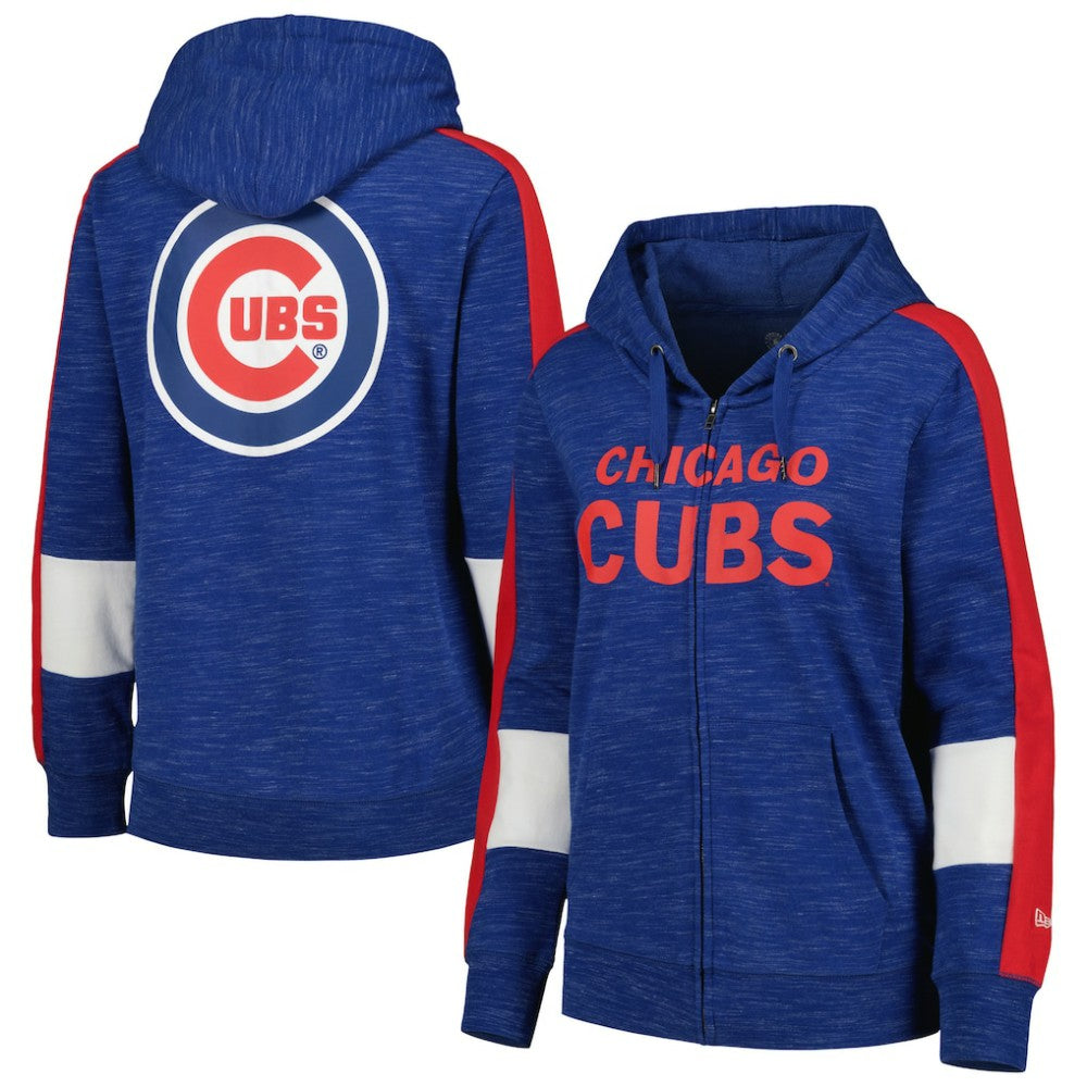 Chicago Cubs New Era Women's Colorblock Full-Zip Hoodie Online
