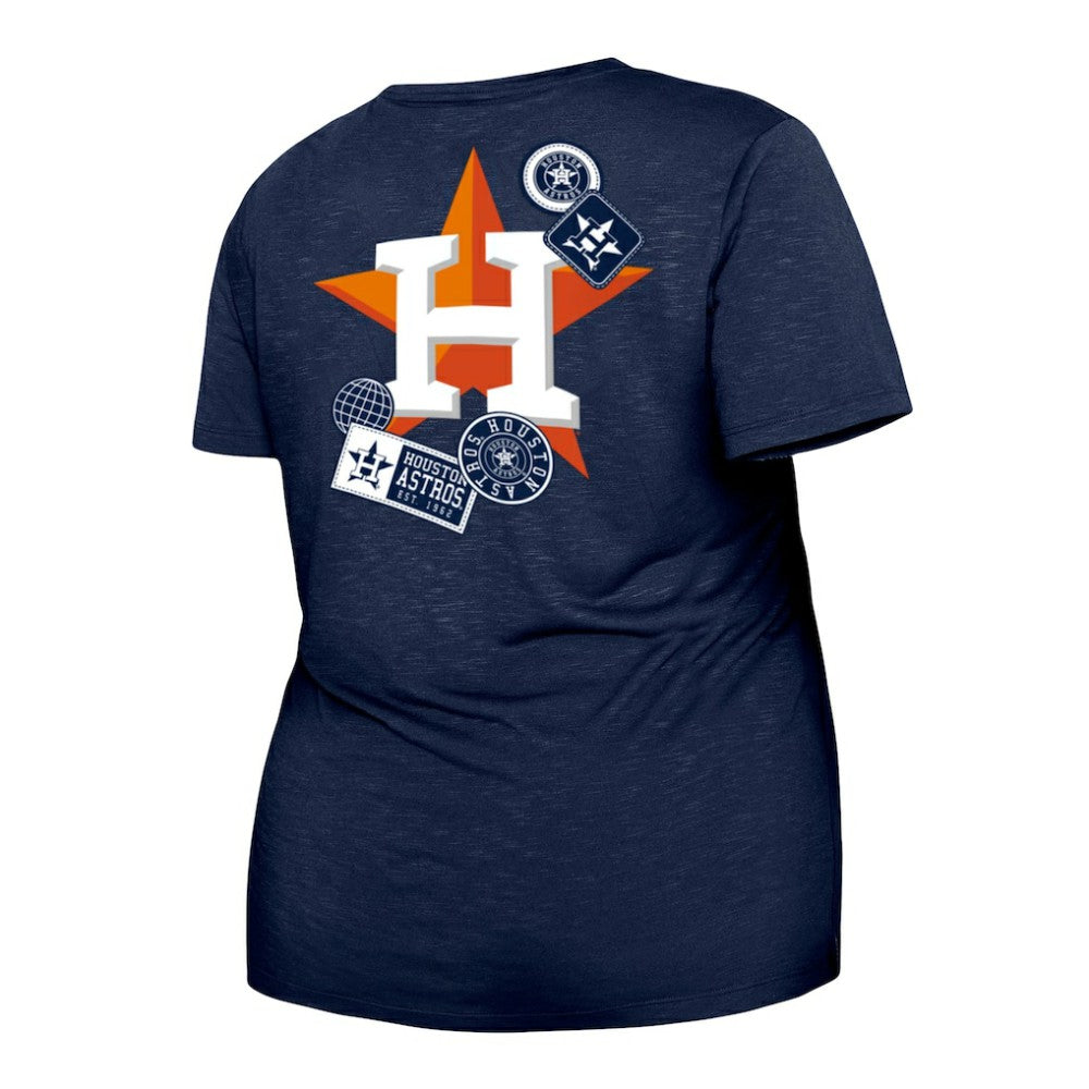 Houston Astros New Era Women's Plus Size Two-Hit Front Knot T-Shirt Near Me