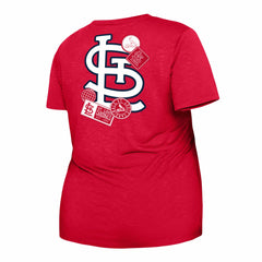 St. Louis Cardinals New Era Women's Plus Size Two-Hit Front Knot T-Shirt Outlet