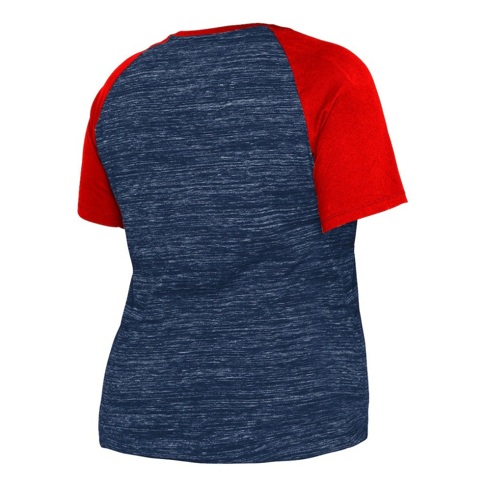 Boston Red Sox New Era Women's Plus Size Space Dye Raglan V-Neck T-Shirt Discount