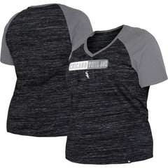 Chicago White Sox New Era Women's Plus Size Space Dye Raglan V-Neck T-Shirt Online
