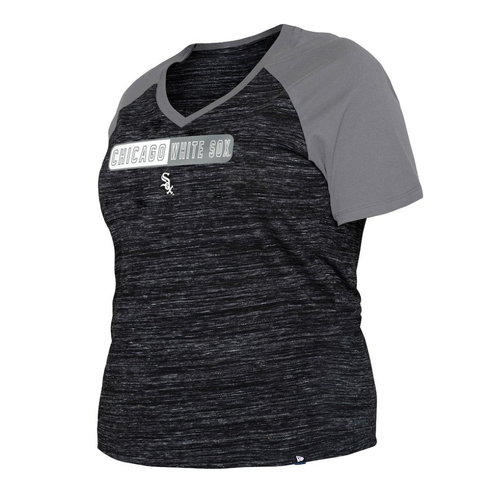 Chicago White Sox New Era Women's Plus Size Space Dye Raglan V-Neck T-Shirt Online