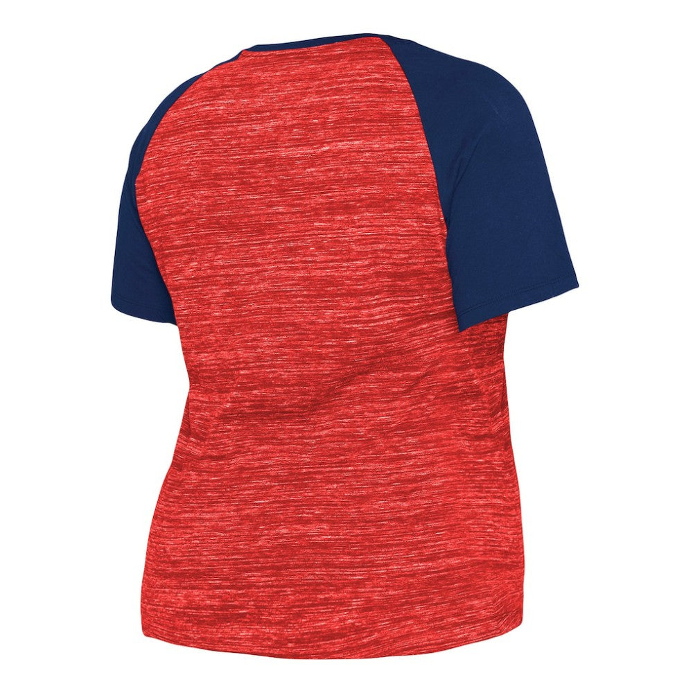 St. Louis Cardinals New Era Women's Plus Size Space Dye Raglan V-Neck T-Shirt Discount