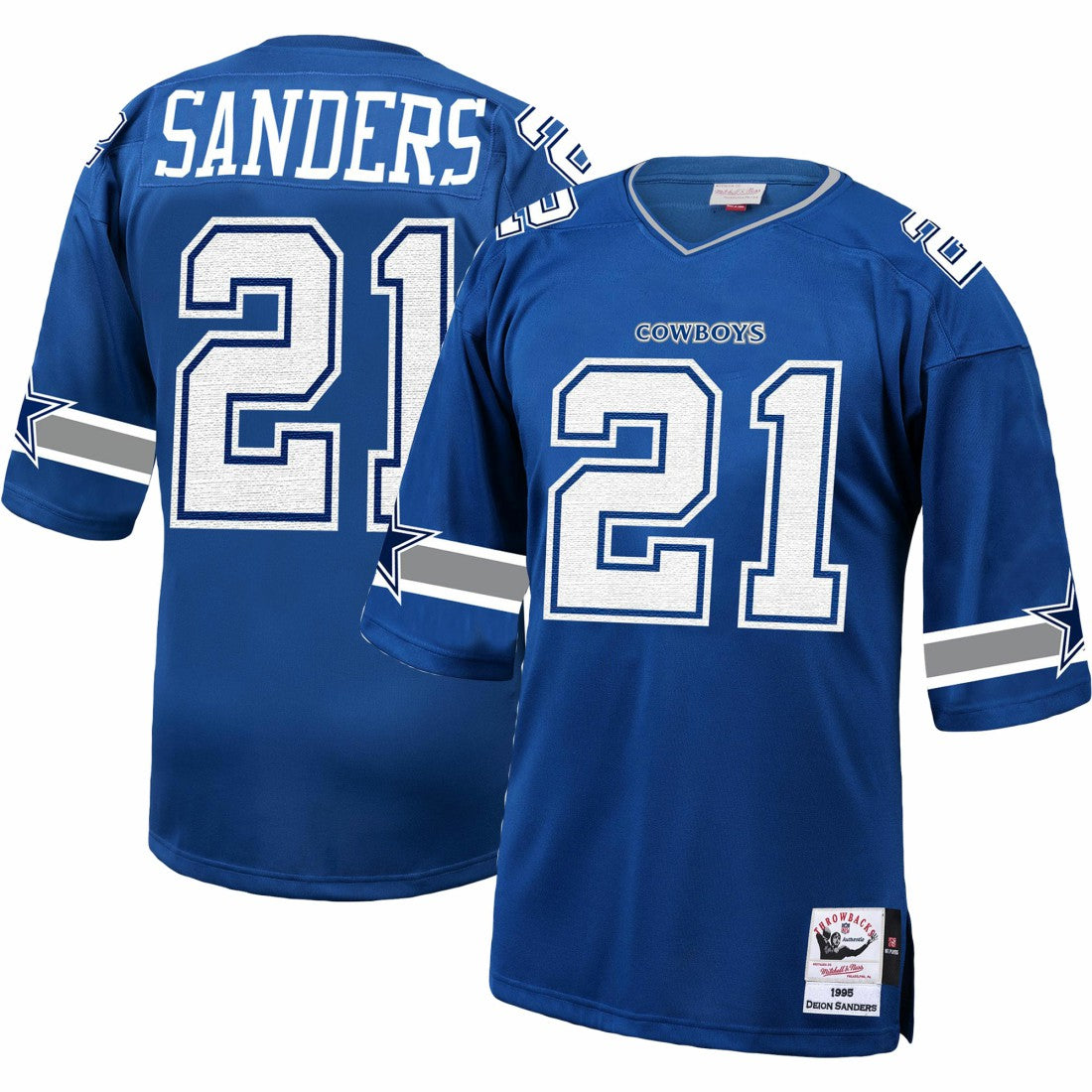 Deion Sanders Dallas Cowboys 1996 Authentic Throwback Retired Player Jersey - Royal - Mitchell & Ness