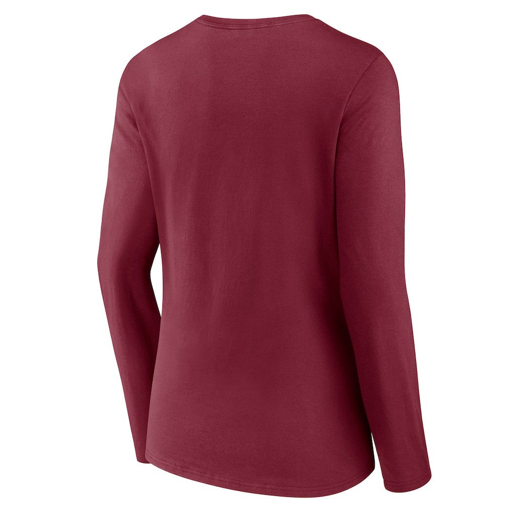 Washington Commanders Women's Hometown Sweep Long Sleeve V-Neck T-Shirt - Burgundy - Fanatics