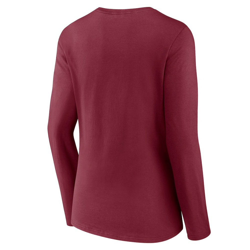 Washington Commanders Women's Hometown Sweep Long Sleeve V-Neck T-Shirt - Burgundy - Fanatics