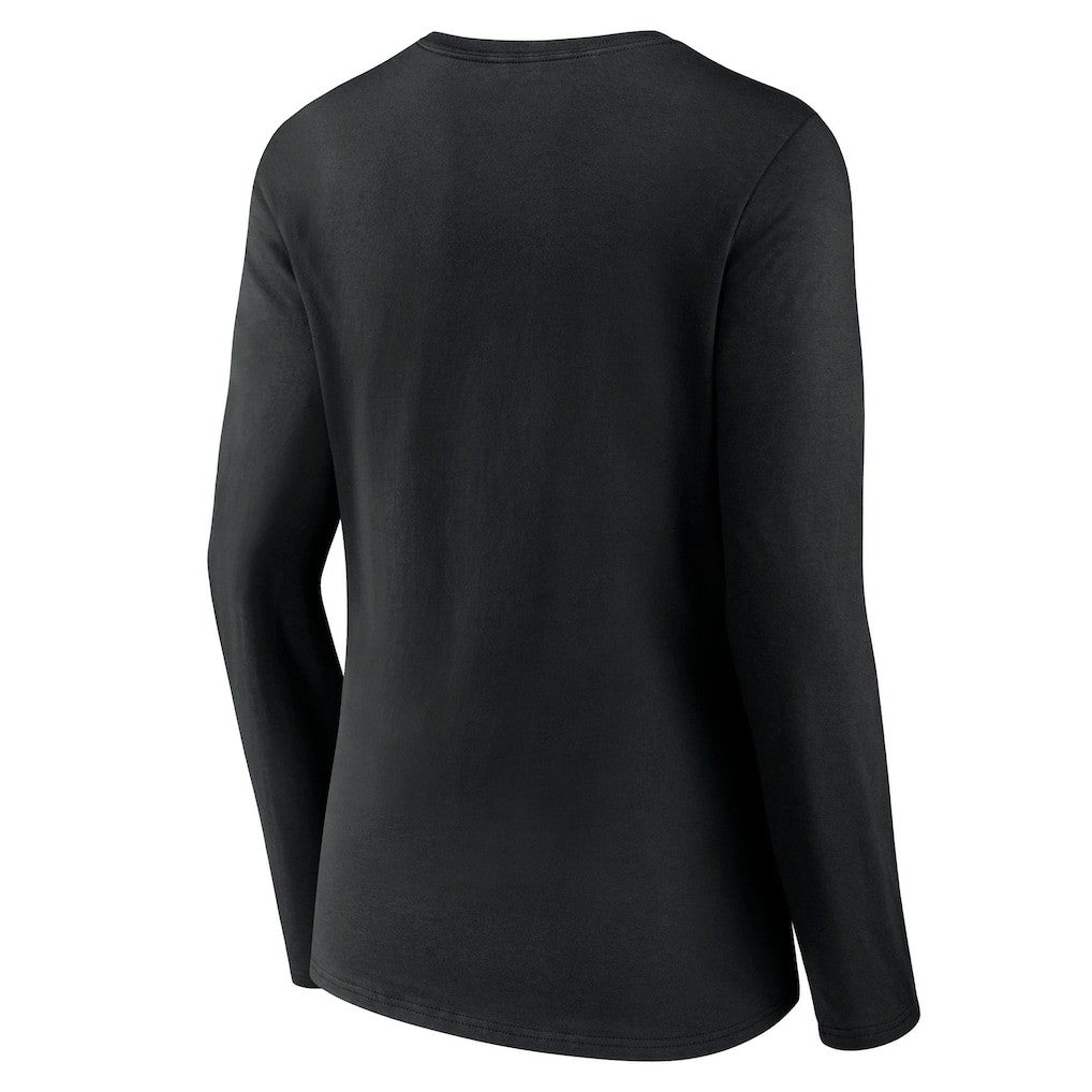 Las Vegas Raiders Women's Hometown Sweep Long Sleeve V-Neck T-Shirt - Black - Fanatics