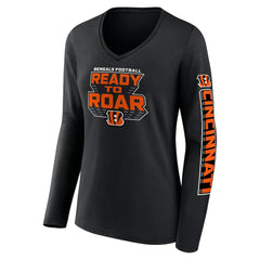 Cincinnati Bengals Women's Hometown Sweep Long Sleeve V-Neck T-Shirt - Black - Fanatics