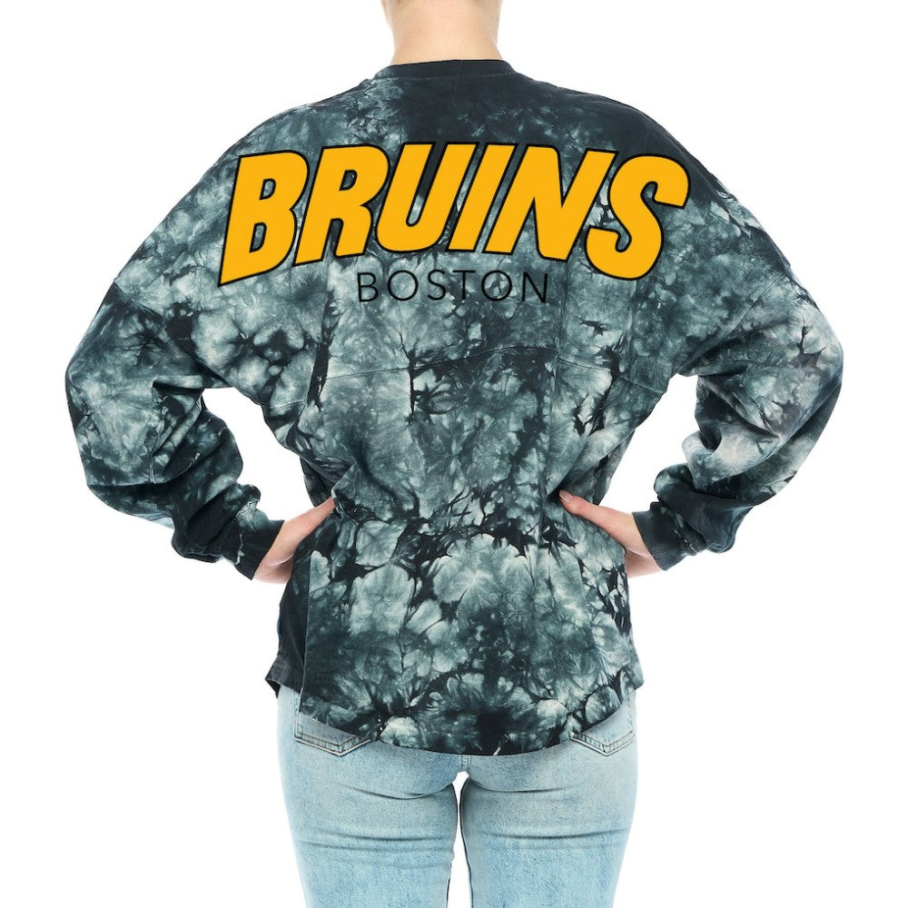 Boston Bruins Fanatics Women's Crystal-Dye Long Sleeve T-Shirt - Black | Fanatics discount