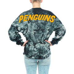 Pittsburgh Penguins Fanatics Women's Crystal-Dye Long Sleeve T-Shirt - Black | Fanatics Lifestyle