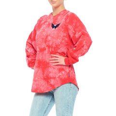 Washington Capitals Fanatics Women's Crystal-Dye Long Sleeve T-Shirt - Red | Fanatics Clearance