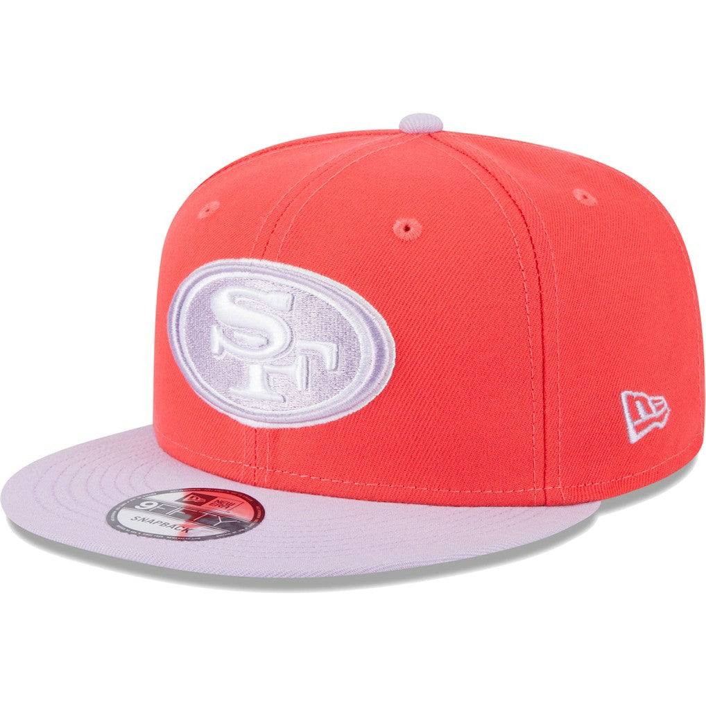 San Francisco 49ers New Era Two-Tone Color Pack 9FIFTY Snapback Hat - Red/Lavender - NFL