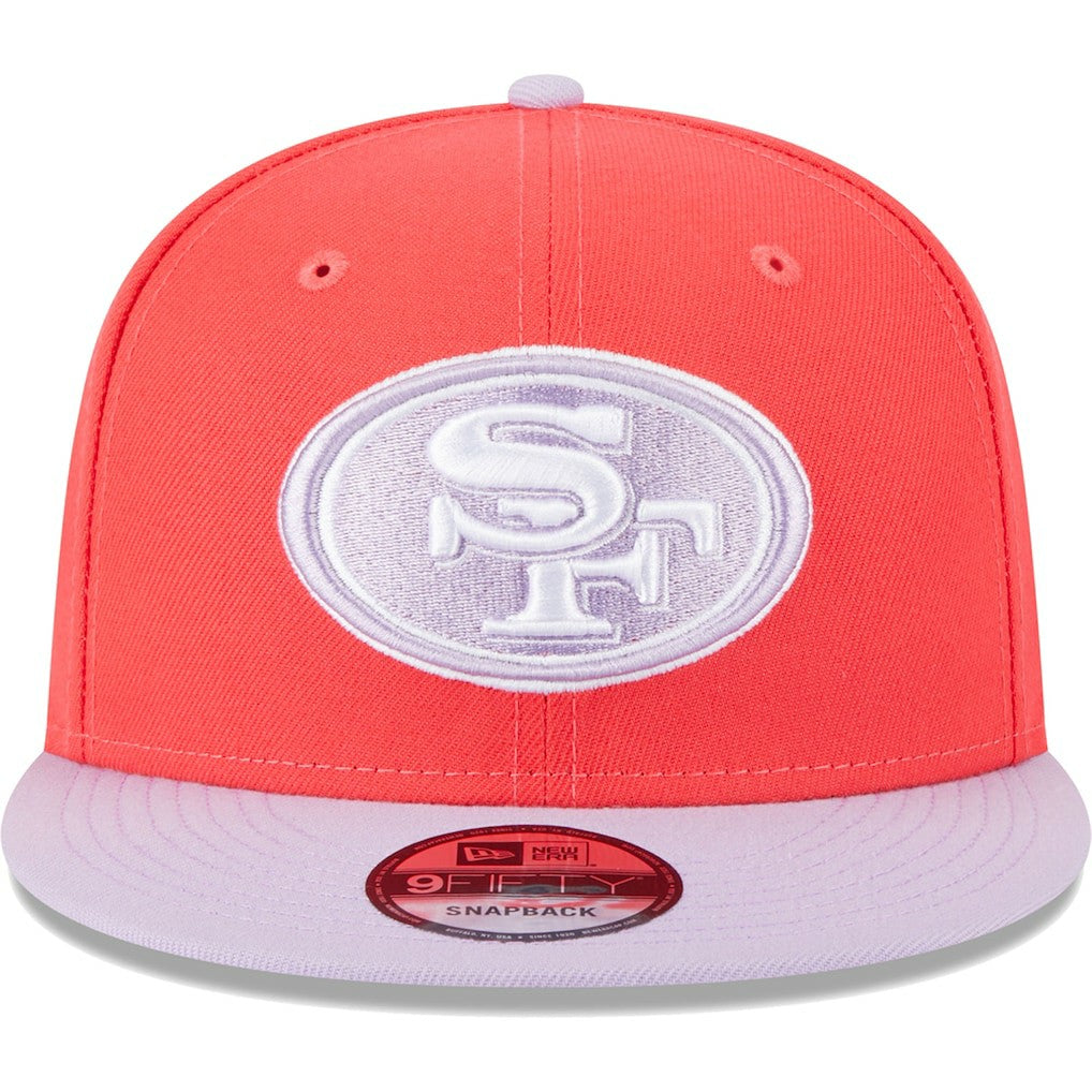 San Francisco 49ers New Era Two-Tone Color Pack 9FIFTY Snapback Hat - Red/Lavender - NFL