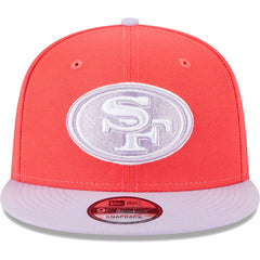 San Francisco 49ers New Era Two-Tone Color Pack 9FIFTY Snapback Hat - Red/Lavender - NFL