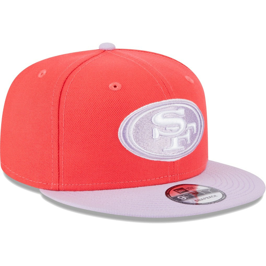 San Francisco 49ers New Era Two-Tone Color Pack 9FIFTY Snapback Hat - Red/Lavender - NFL