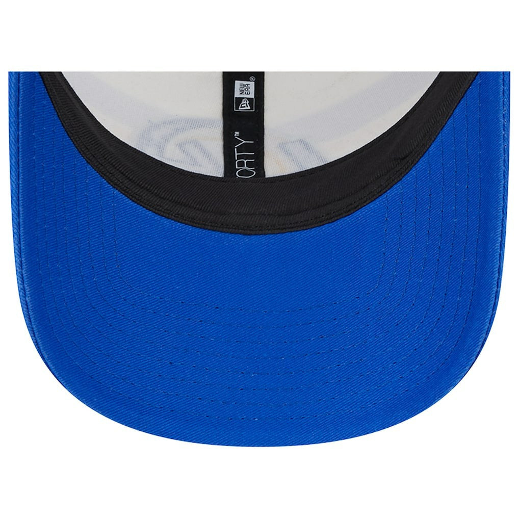 Los Angeles Rams New Era Team Stripe Trucker 9FORTY Snapback Hat - Cream/Royal - NFL