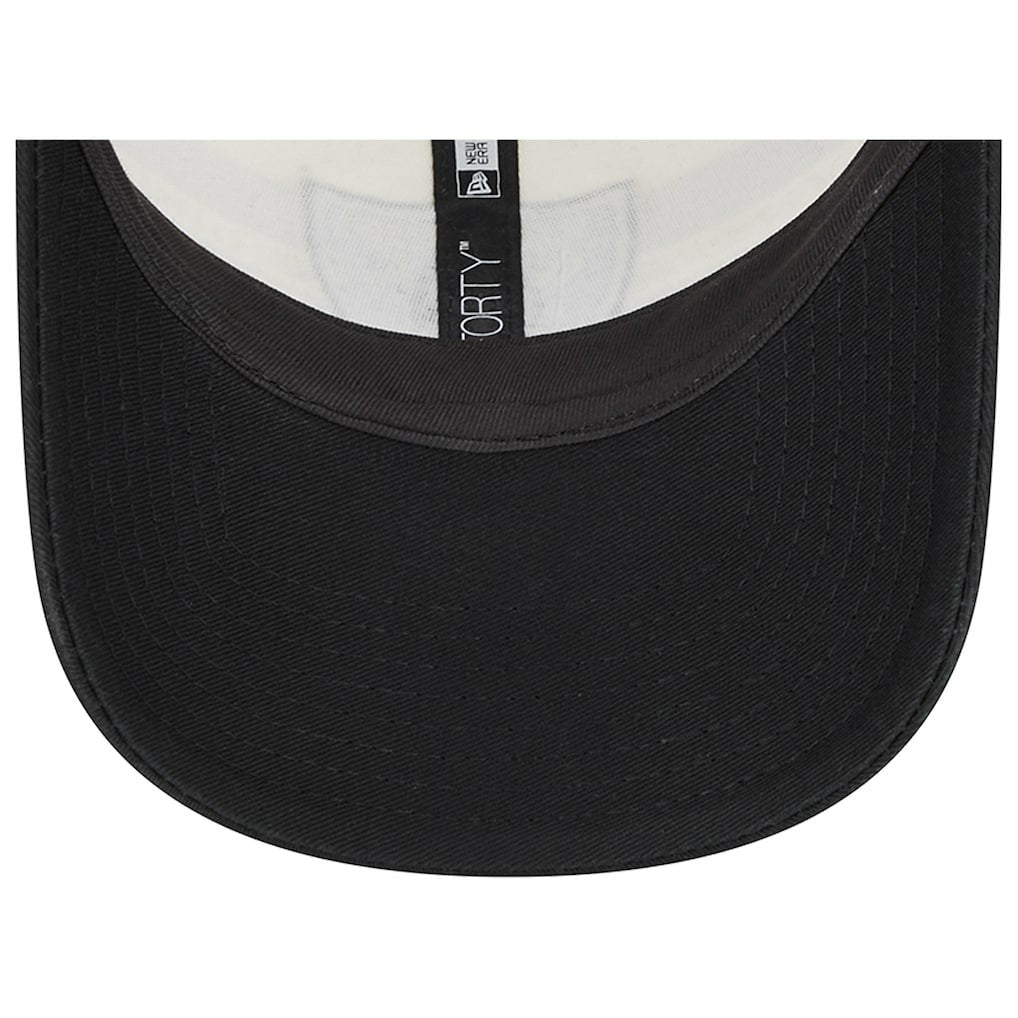 Las Vegas Raiders New Era Team Stripe Trucker 9FORTY Snapback Hat - Cream/Black - NFL