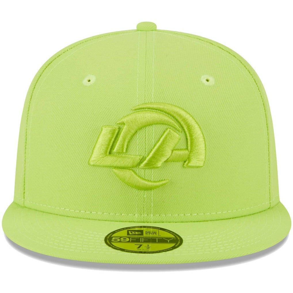Los Angeles Rams New Era Color Pack Brights 59FIFTY Fitted Hat - Neon Green - NFL