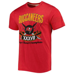 Tampa Bay Buccaneers Homage Super Bowl Classics Tri-Blend T-Shirt - Red - NFL