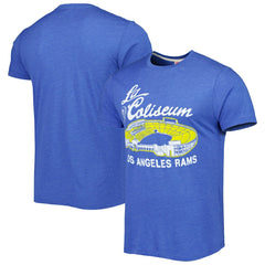 Los Angeles Rams Homage Stadium Tri-Blend T-Shirt - Royal - NFL