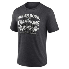 Las Vegas Raiders Hometown Old-Fashioned Super Bowl XVIII Champions Tri-Blend T-Shirt - Charcoal - NFL