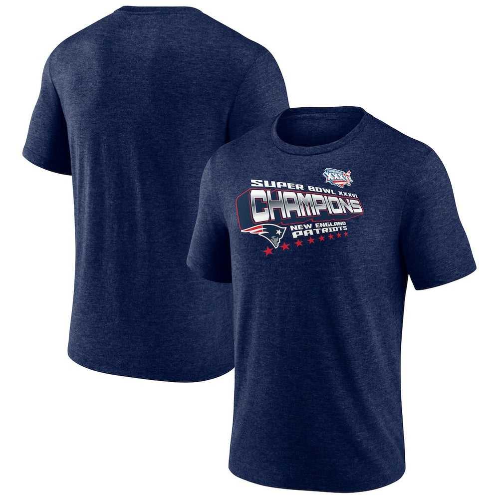 New England Patriots Hometown Old-Fashioned Super Bowl XXXVI Champions Tri-Blend T-Shirt - Navy - NFL