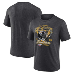 Pittsburgh Steelers Hometown Old-Fashioned Super Bowl XIV Champions Tri-Blend T-Shirt - Charcoal - NFL