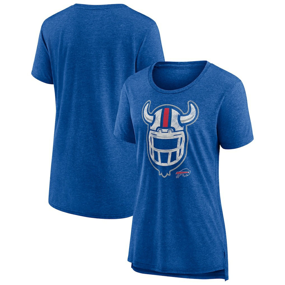 Buffalo Bills Women's Hometown First Down Tri-Blend T-Shirt - Heather Royal - NFL
