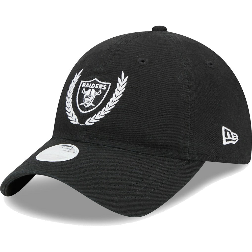 Las Vegas Raiders New Era Women's Leaves 9TWENTY Adjustable Hat - Black - NFL