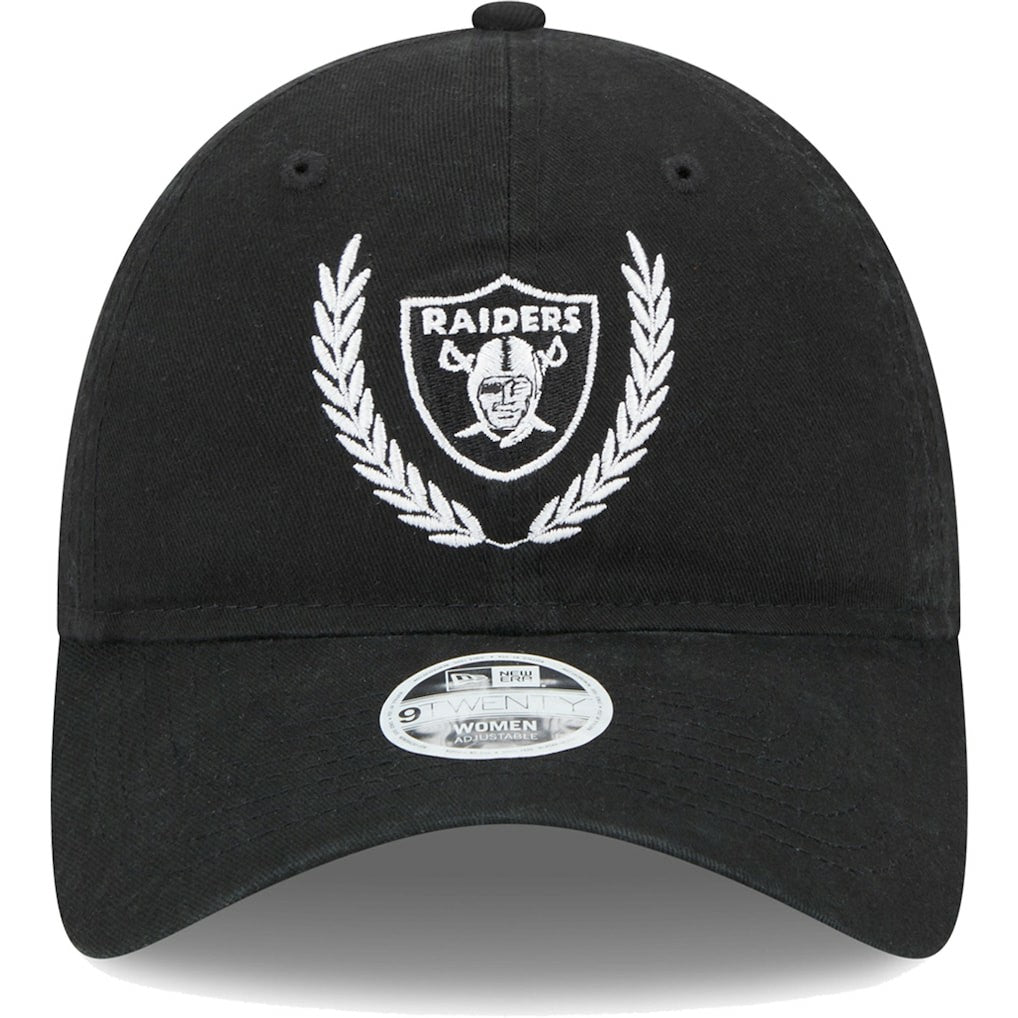 Las Vegas Raiders New Era Women's Leaves 9TWENTY Adjustable Hat - Black - NFL