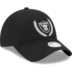 Las Vegas Raiders New Era Women's Leaves 9TWENTY Adjustable Hat - Black - NFL