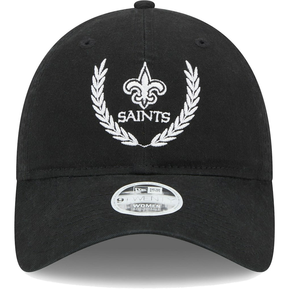 New Orleans Saints New Era Women's Leaves 9TWENTY Adjustable Hat - Black - NFL