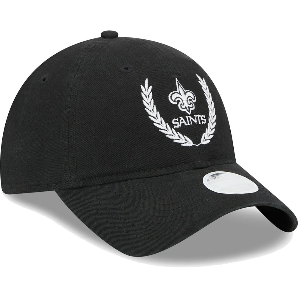 New Orleans Saints New Era Women's Leaves 9TWENTY Adjustable Hat - Black - NFL