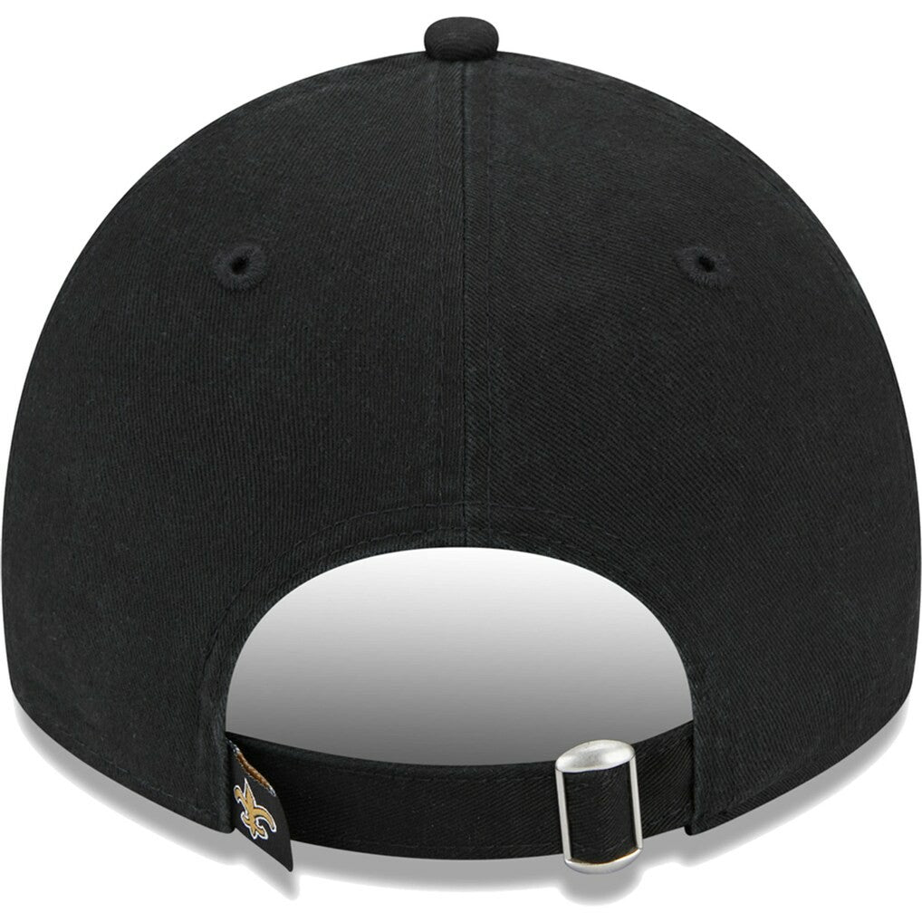 New Orleans Saints New Era Women's Leaves 9TWENTY Adjustable Hat - Black - NFL