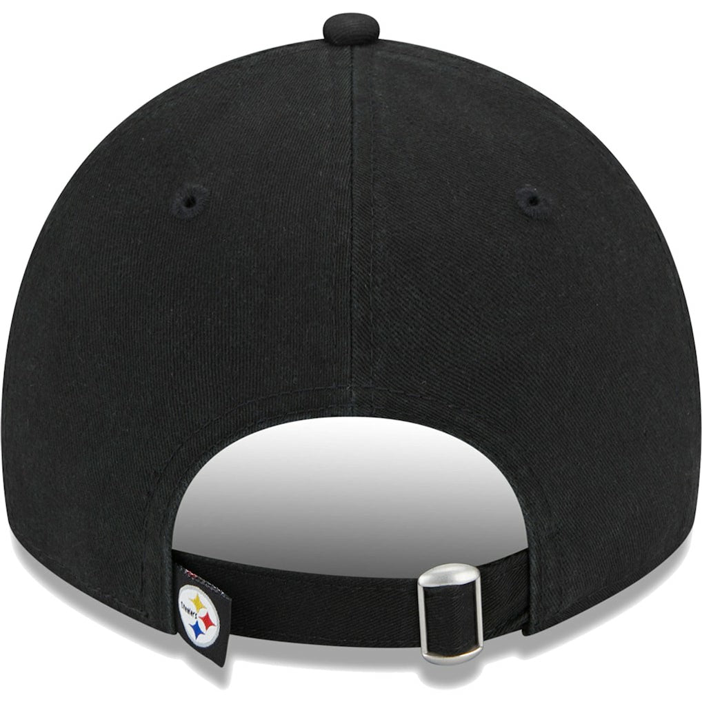 Pittsburgh Steelers New Era Women's Leaves 9TWENTY Adjustable Hat - Black - NFL
