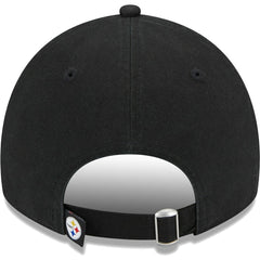 Pittsburgh Steelers New Era Women's Leaves 9TWENTY Adjustable Hat - Black - NFL