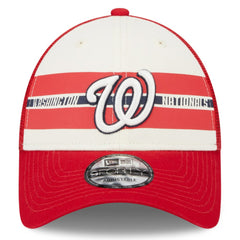 Washington Nationals New Era Team Stripe Trucker 9FORTY Snapback Hat Near Me